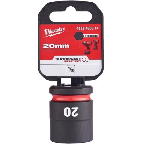 Ударна вложка шестоъгълна MILWAUKEE ShW 1/2 STD 20мм / 4932480314 Ударна вложка шестоъгълна MILWAUKEE ShW 1/2 STD 20мм / 4932480314